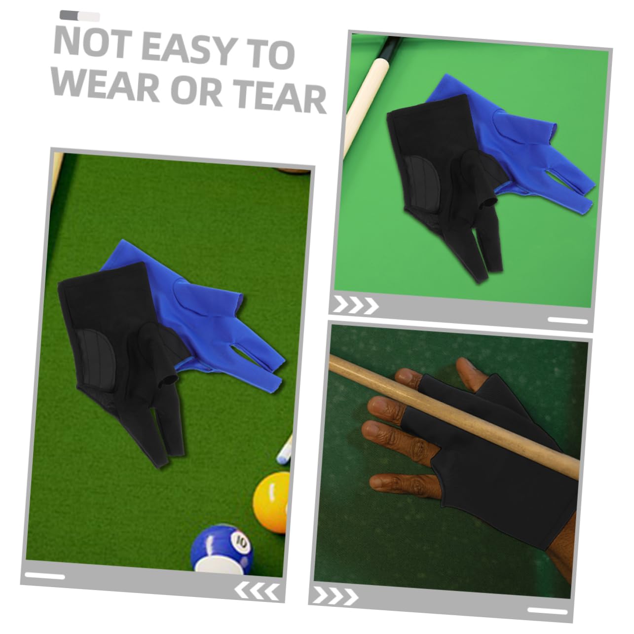 NAMOARLY Breathable Billiards Gloves for Snooker Cue Sports Left Hand Professional Pool Gloves Set