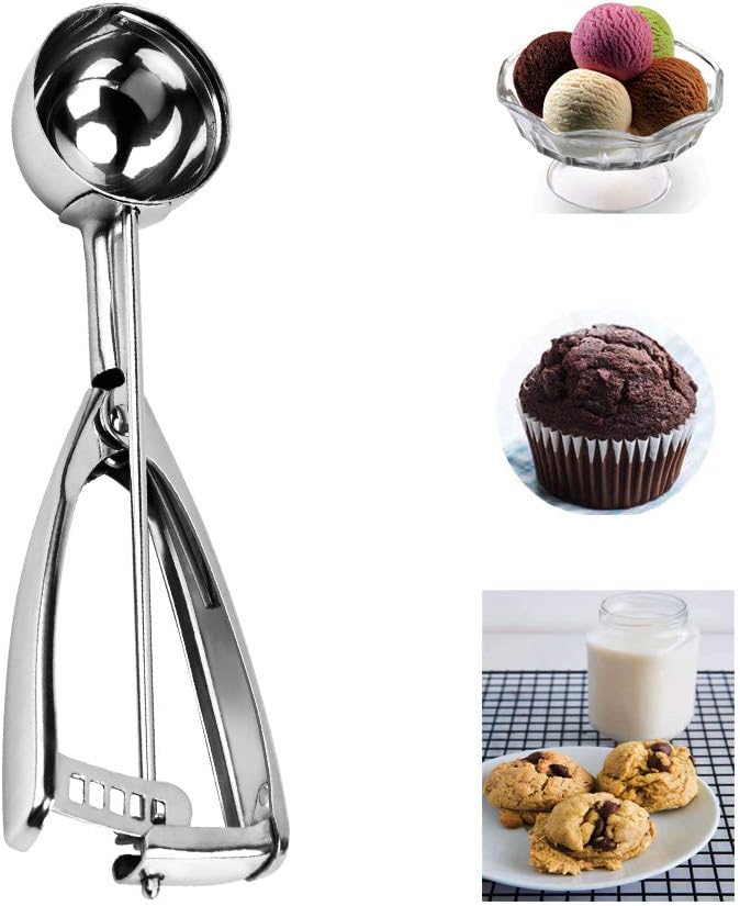 18/8 Stainless Steel Cookie Scoop for Baking Large Size