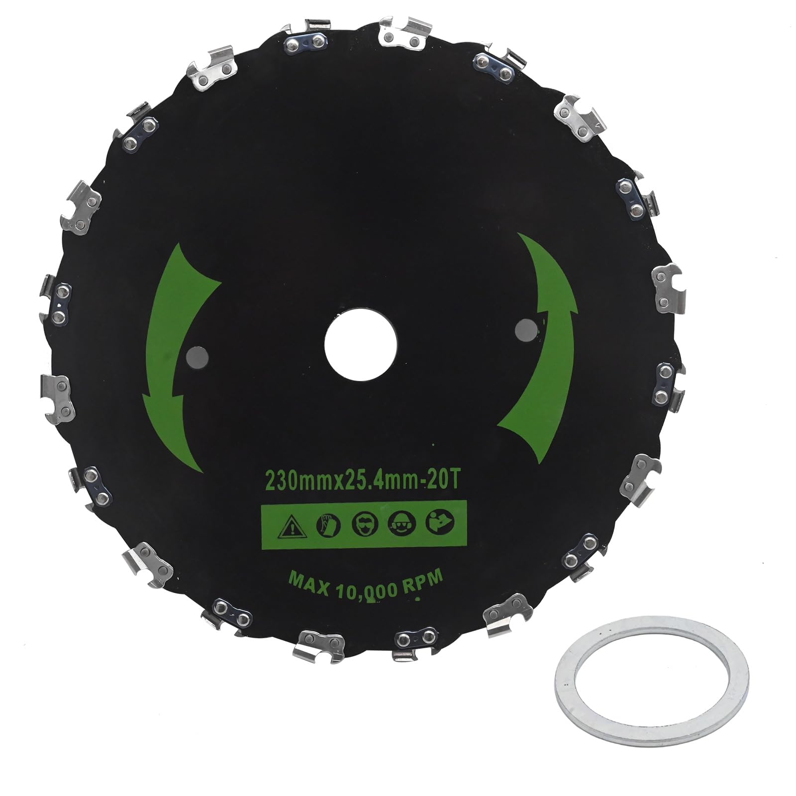 JUUDDENPARTS Brushcutter Saw Blade 225 mm, 20mm Centre Hole, Replacement for Heavy Duty MAXI Type for 45CC+ Trimmers and Larger Saws