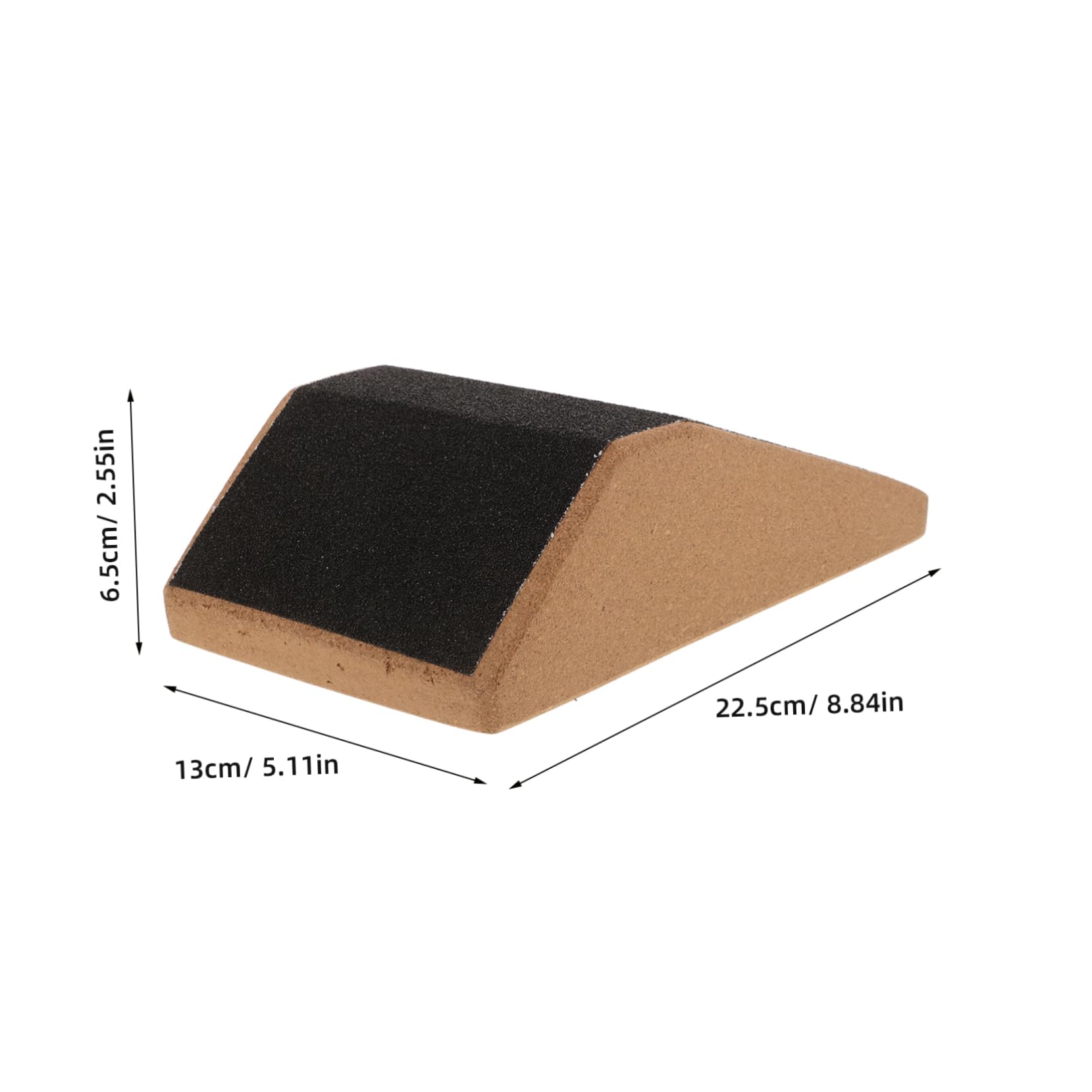 Bloque de Yoga de Corcho para Agacharse, Rampa Inclinada | Tablero de Entrenamiento, Papel Abrasivo, Uso Exterior y Oficina, Resistencia a Compresión, Estabilidad