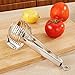 KAYCROWN Tomato Slicer Lemon Cutter Multipurpose Handheld Round Fruit Tongs Stainless Steel Onion Holder Easy Slicing Kiwi Fruits & Vegetable Tools Kitchen Cutting Aid Gadgets Tool