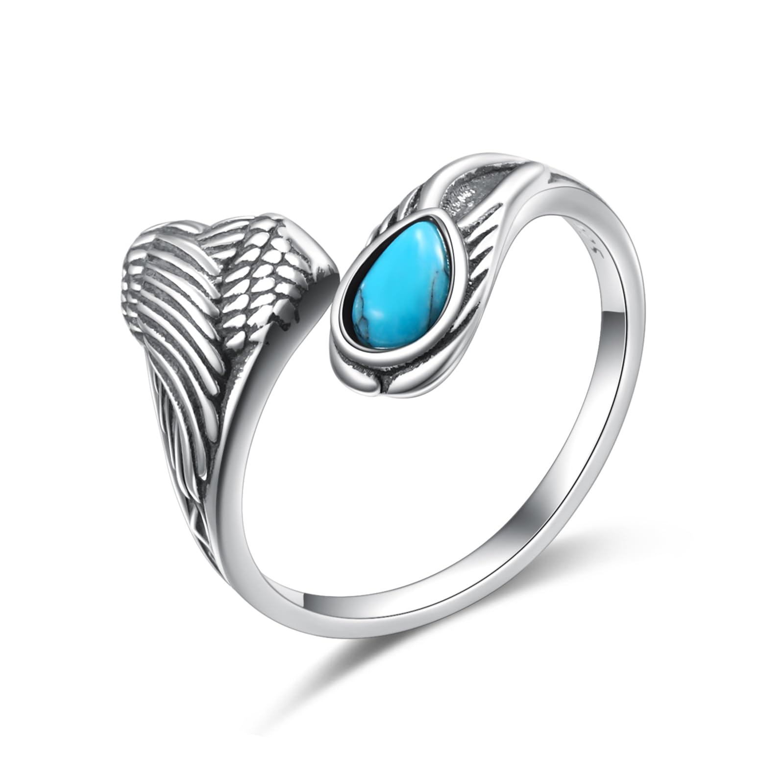 925 Sterling Silver Turtle Rings Hypoallergenic Animal Adjustable Open Ring for Women Girls Birthday Gifts