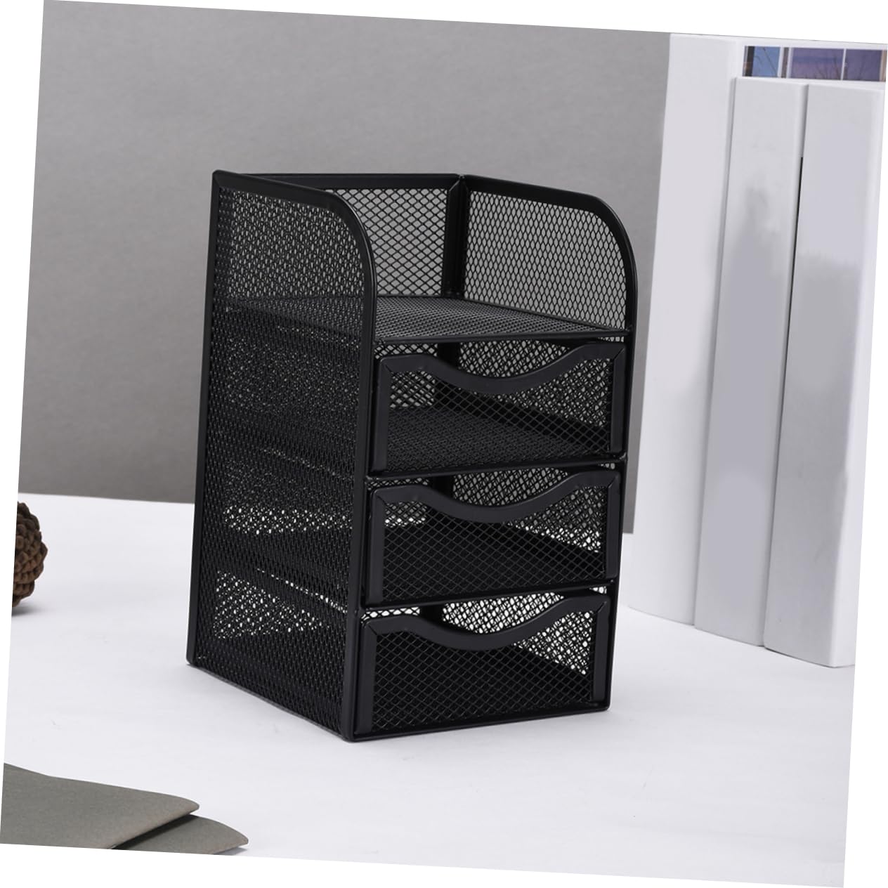 Gatuida Organizador de Escritorio Cajones Metálicos Caja Organizadora Pequeña para Suministros de Oficina y Almacenamiento Compacto para y Accesorios