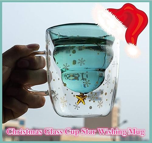 Miniatura 3 de Bonita taza de café con diseño de árbol de Navidad, taza de té y leche con aislamiento de doble pared, taza de espresso, el mejor regalo de Navidad