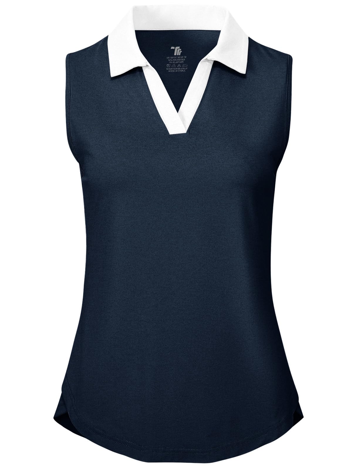 donhobo T-Shirt Damen Ärmellose Golf Polo Shirts V-Ausschnitt Tennis Tank Tops Sportshirt UPF 50+ Schnell trocknend Leichte Atmungsaktiv Sommer Oberteil
