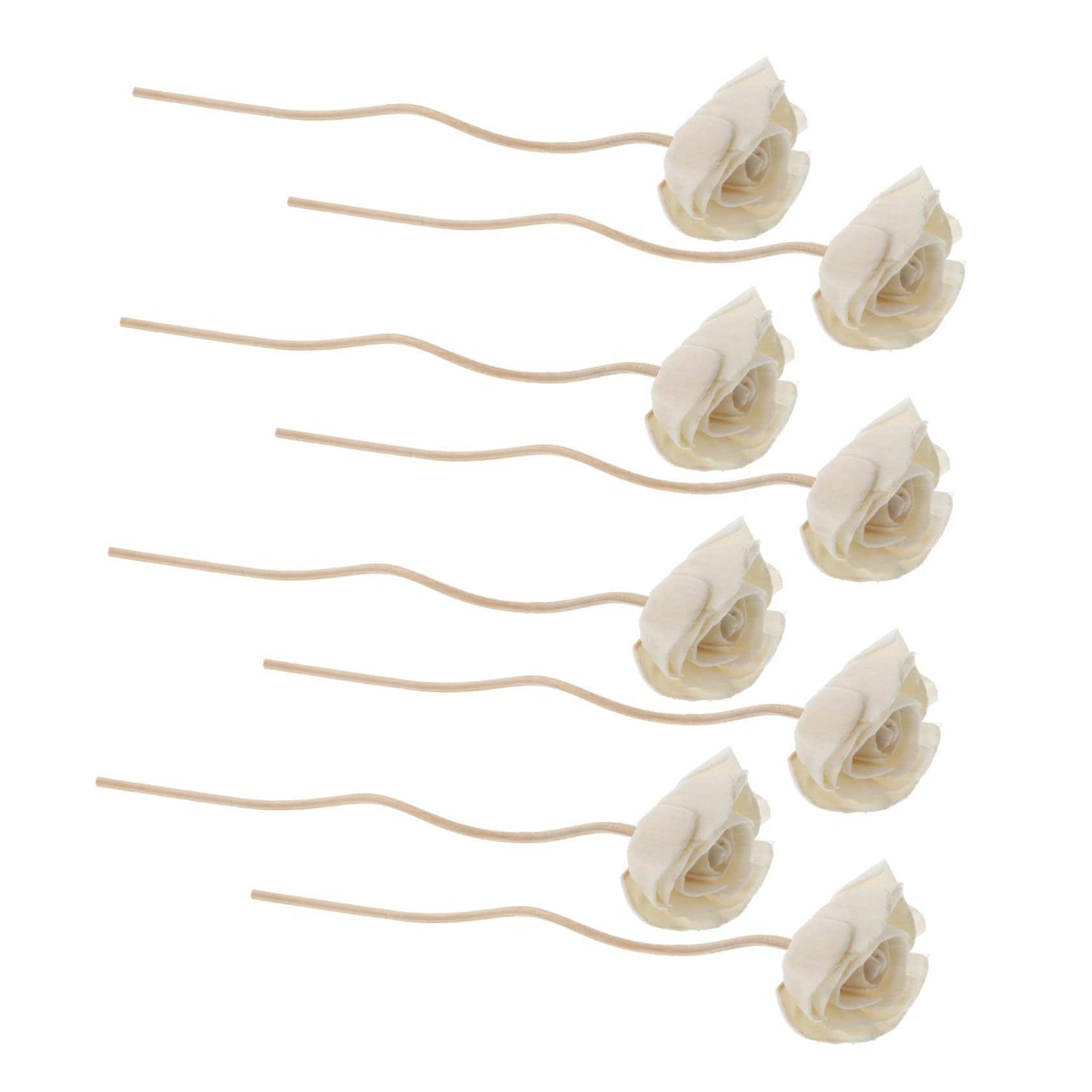 4 Sätze Teiliges Natürliche Rattan Duftstäbchen Mit Rosenblüten Design Schnell Absorbierend Für Ätherische Öle Raumduftverstärkung Und Dekorative Aromatherapie Im 8 Stück * 4