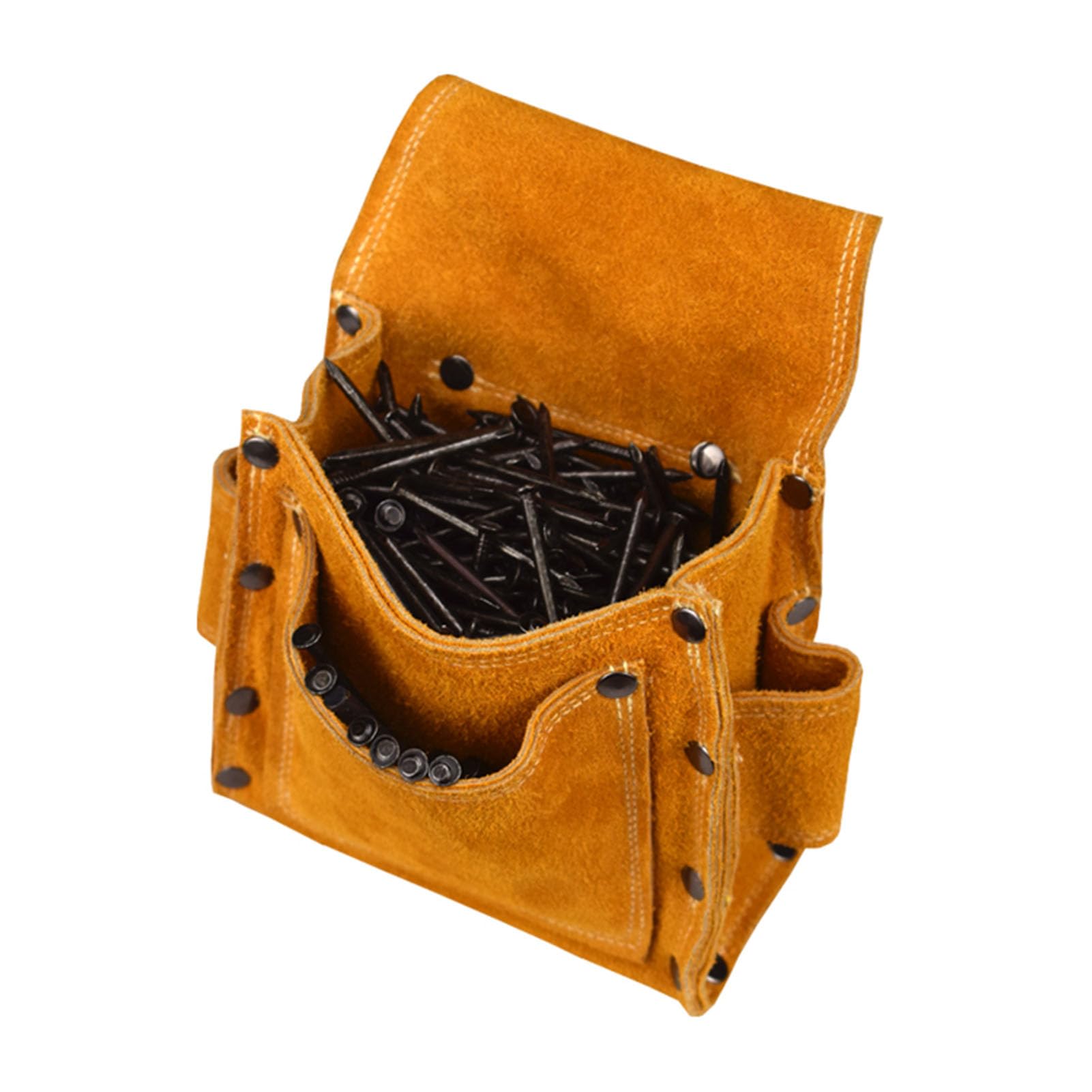 Waist Pocket Tool Bag Carpenter Nail Belt Portable for Construction Woodworking Yellow - Image 3