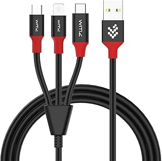 Charging Cable, WMZ 3 in 1 Multi Charger Cable with USB Type C Cable Compatible with Galaxy S10 S9 Plus Note9 Z, LG V50 G8,OnePlus 8T,Google Pixel 5,Micro Cable for Galaxy S7 Edge S6,Note 5 4,Nexus,Motorola,Xbox,PS4,Nexus(3.3FT)