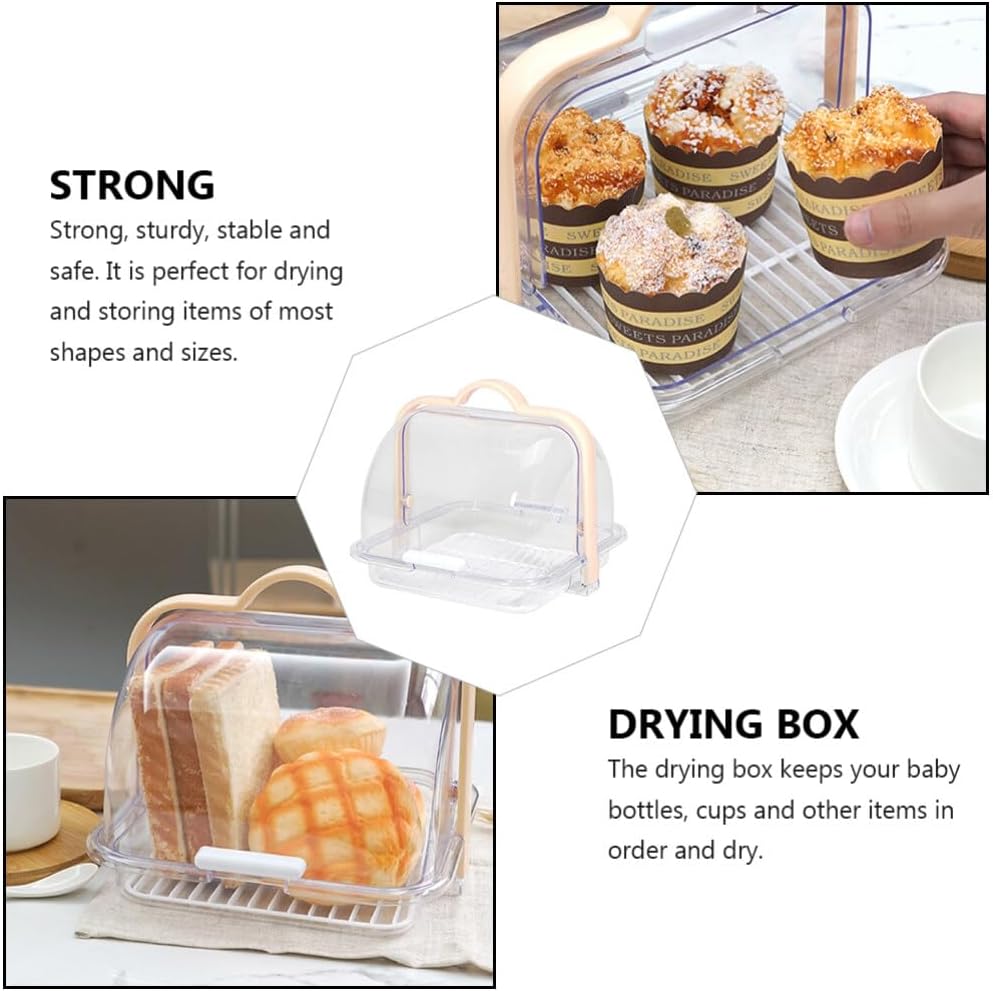 Cabilock Baby Drying Rack Plastic: Box Tableware Milk Dryer Rack Cutlery Cabinet Container Organizer