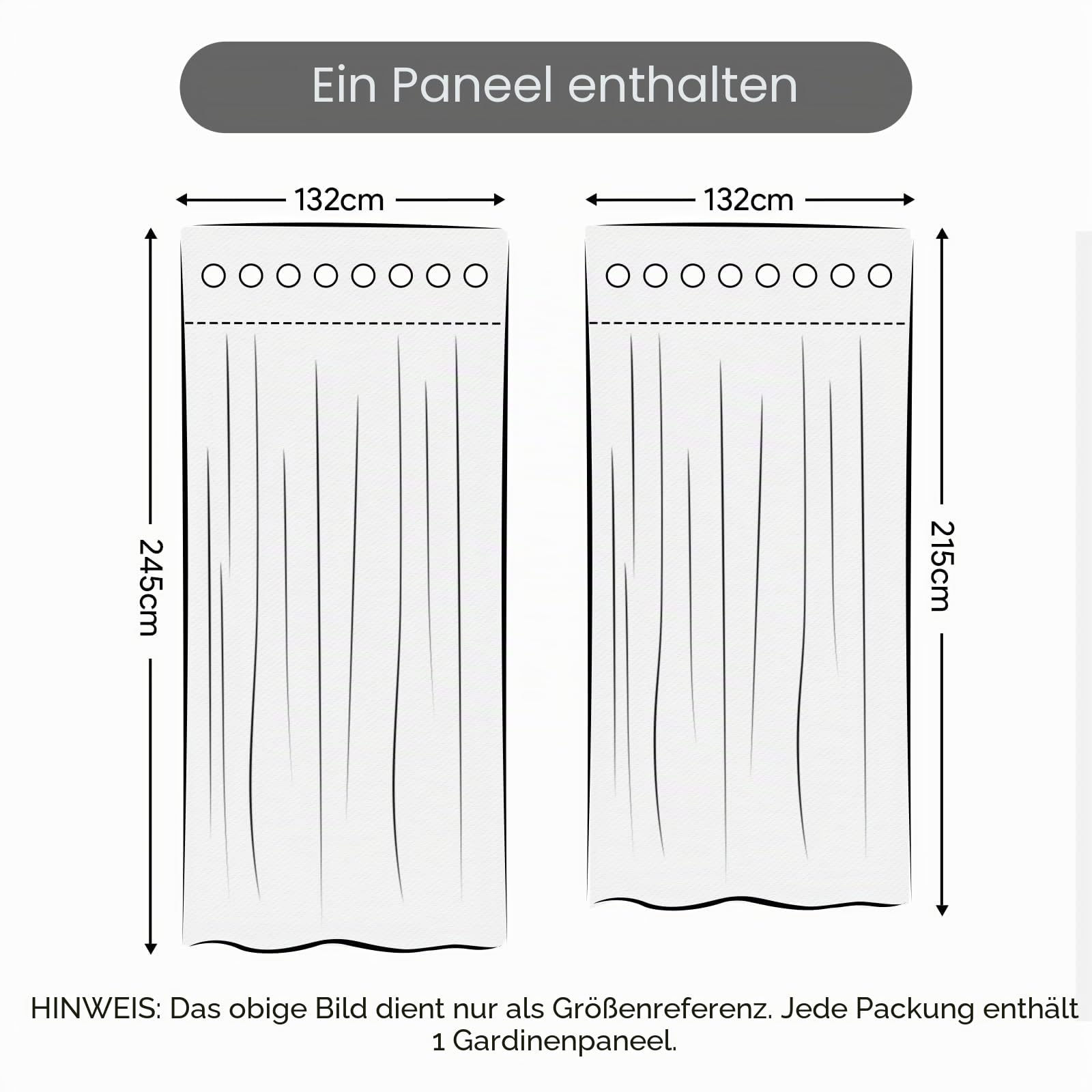 Outdoor Vorhang Wetterfest, Outdoor Vorhänge Wasserdicht mit Ösen Oben und Unten, Sichtschutz Sonnenschutz Vorhang für Balkon Terrasse Veranda Pergola Gartenlaube(132*215cm, Grau)