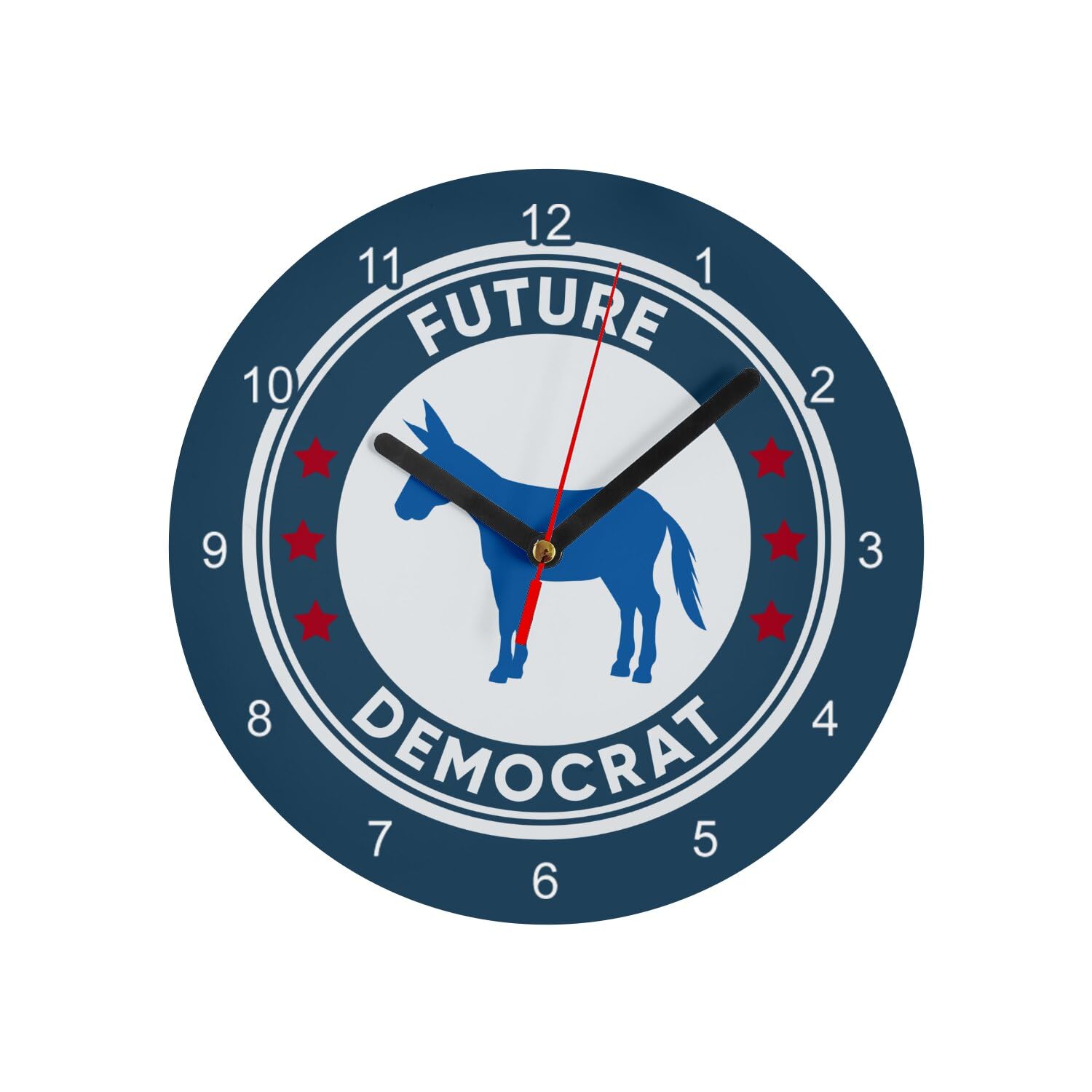 Horloge murale en verre Future Democrat Politics finie la déco triste