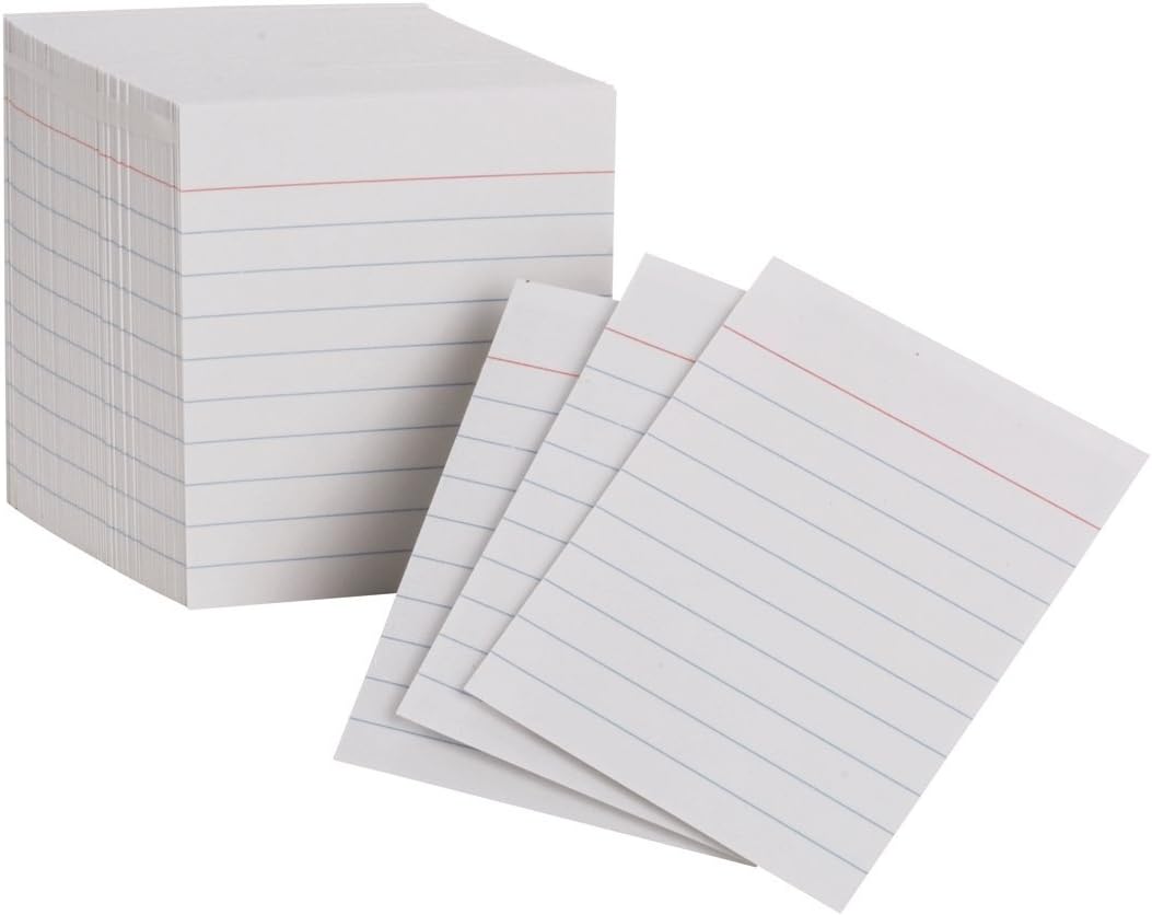 Oxford Mini Index Cards, 3" x 2.5", Ruled, White, 200 Per Pack (10009EE)