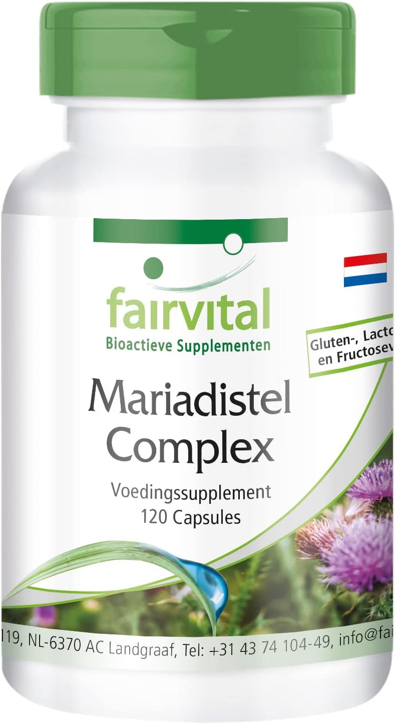 Mariadistel Complex – 120 capsules met artisjok + paardenbloem – bittere capsules – 100% veganistisch – fairvital