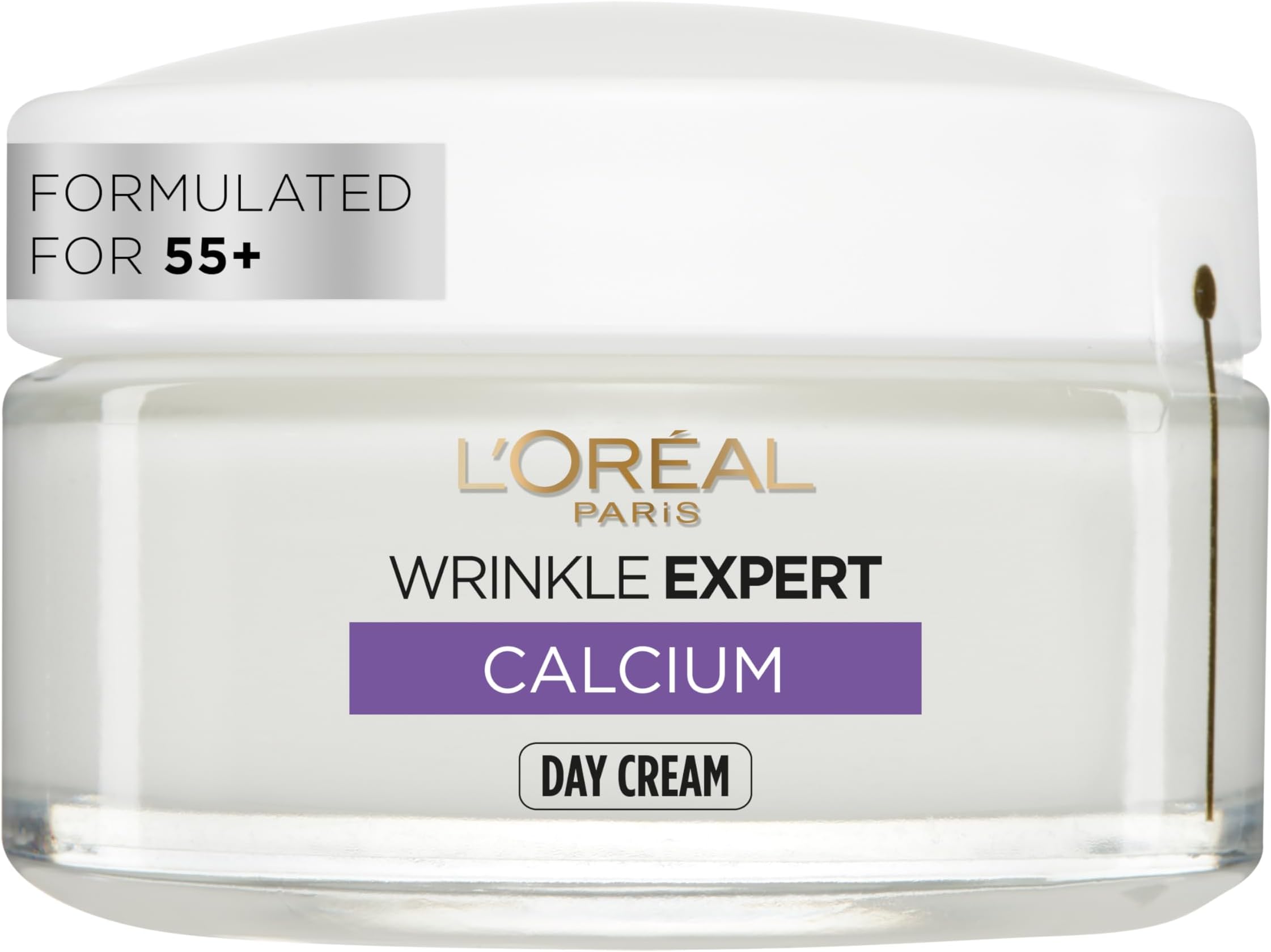 L’Oréal Paris Wrinkle Expert Anti-Wrinkle 55+ Day Cream, Moisturiser Specifically Designed to Reduce Wrinkle Appearance, Firms Skin & Redefines Facial Contours, formulated with Calcium, 50ml