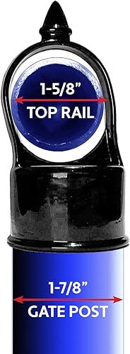 Miniatura 2 de Jake Sales Tapa de bucle para valla de eslabones de cadena, parte superior de ojo. Uso para postes de valla de 1-78 pulgadas de diámetro exterior