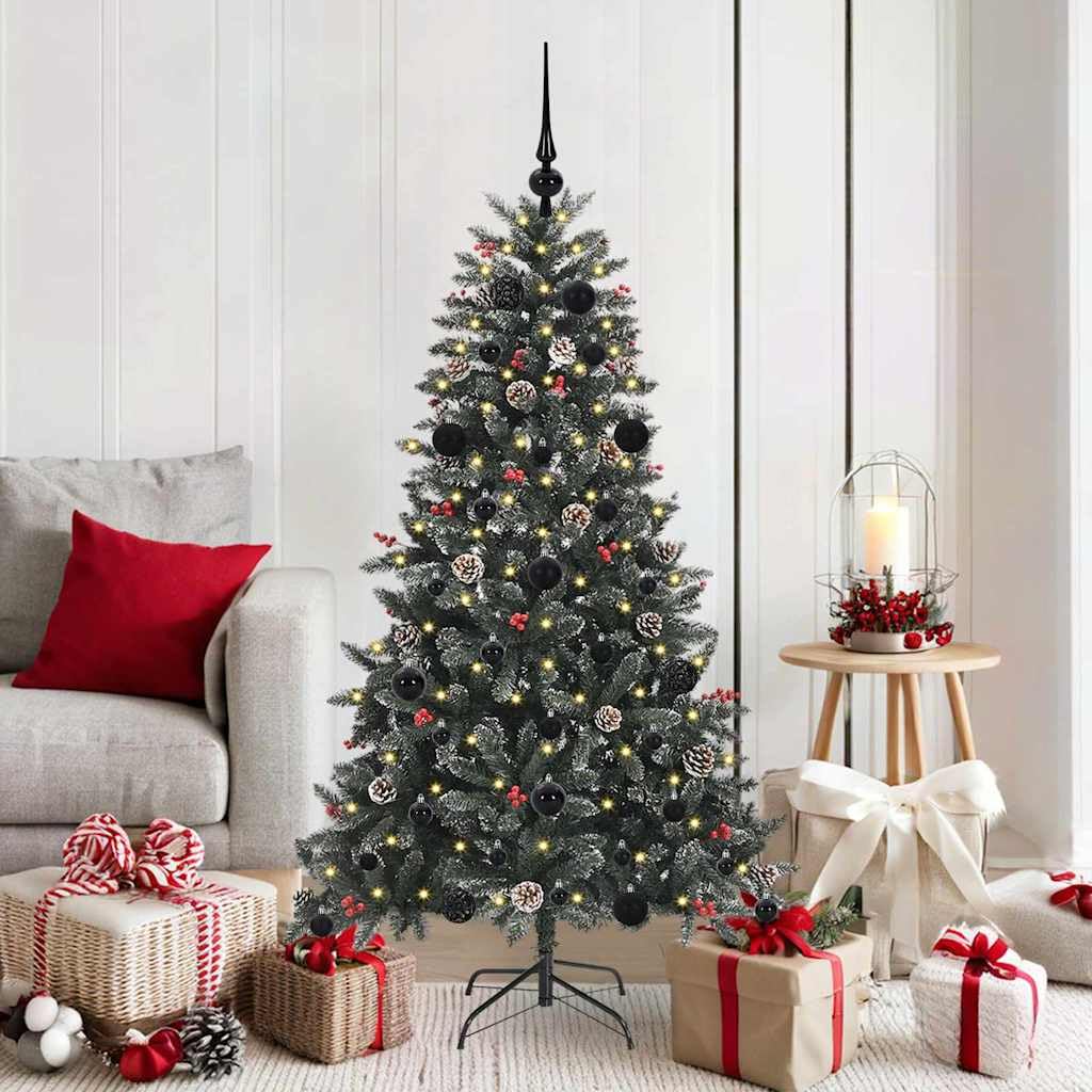 Árbol de Navidad artificial verde de 150 cm ideal para decoración festiva en hogar
