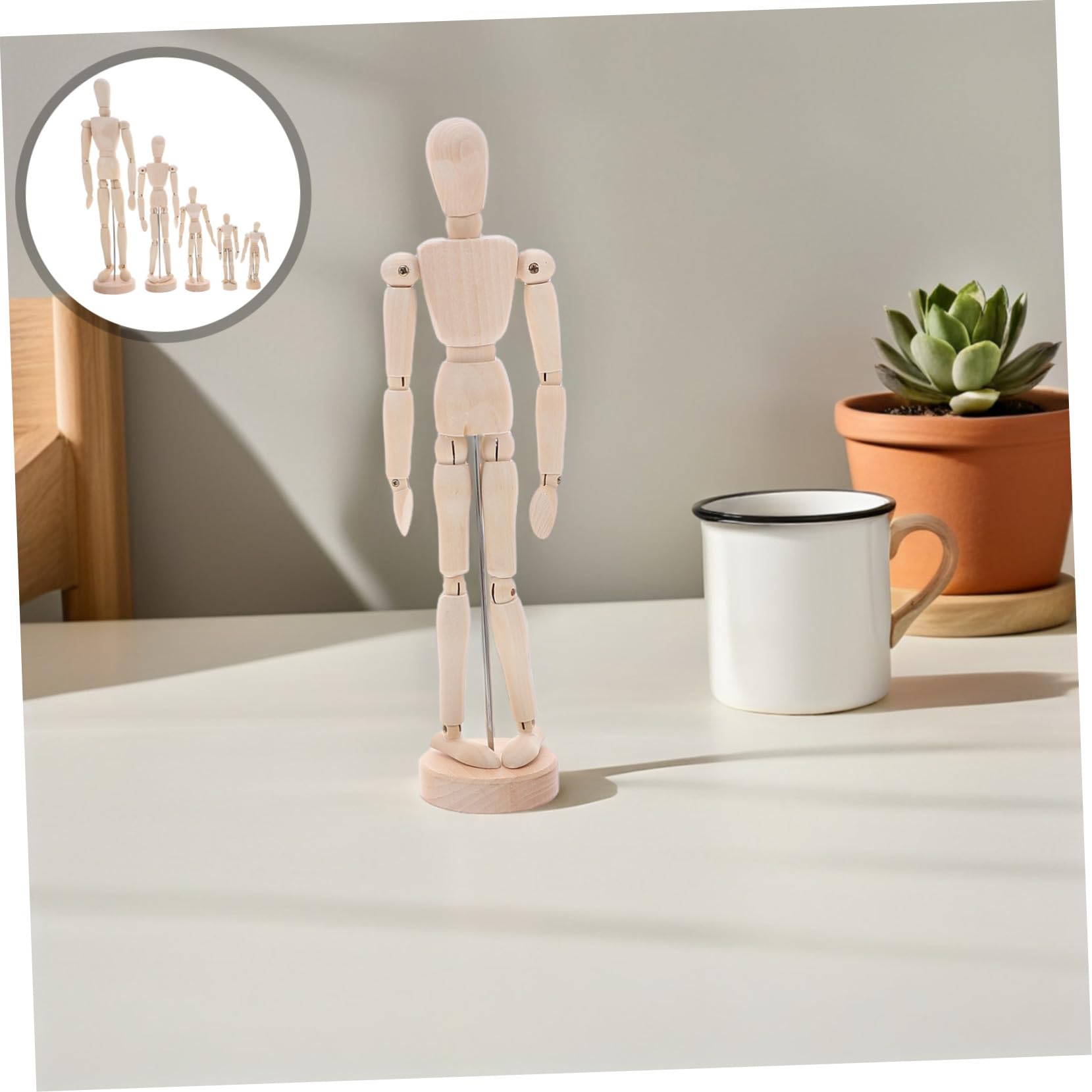 NUOBESTY 5 Pièces Mannequins Dessin Articulés avec Support Modèles Flexibles pour Croquis Artistiques Étude Anatomique et Décoration Variées pour Artistes et Étudiants
