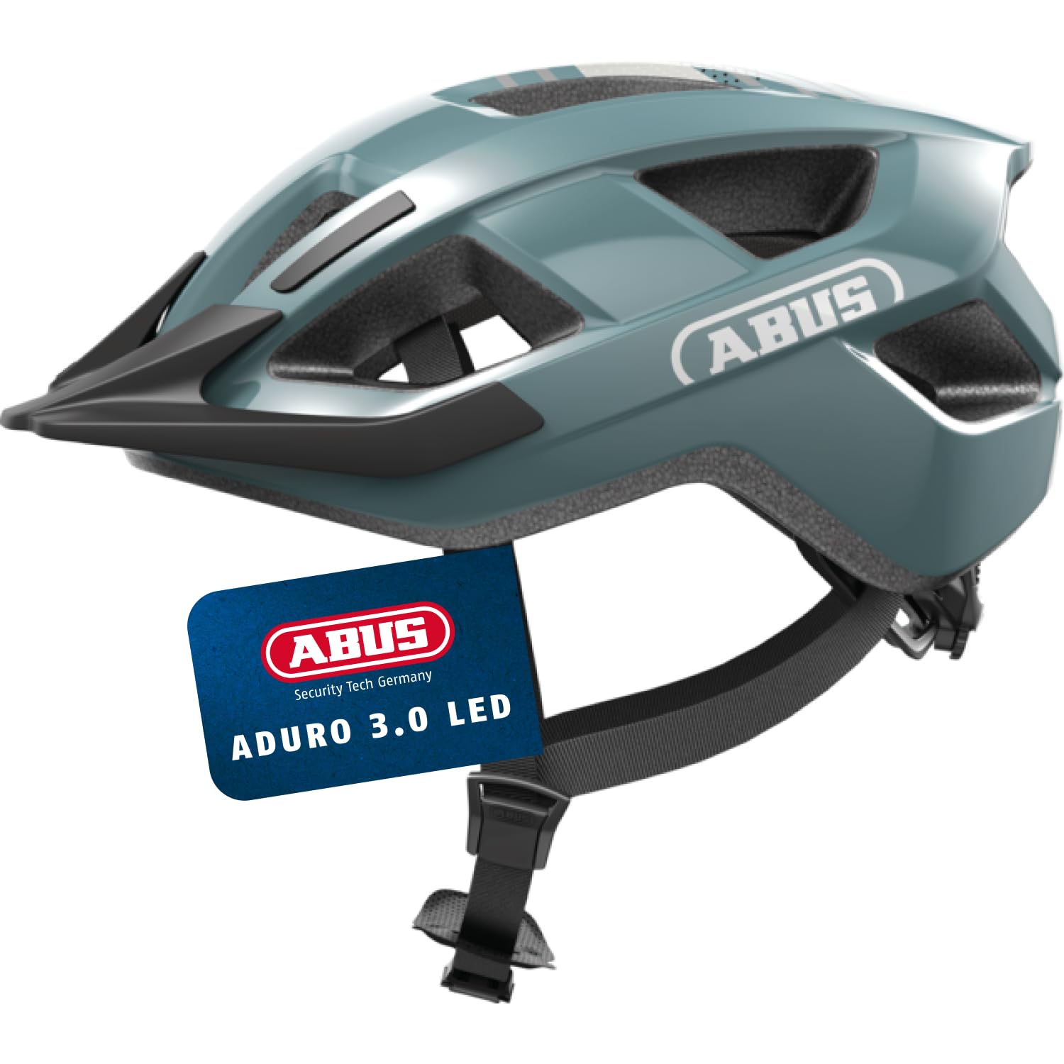 ABUS Fahrradhelm Aduro 3.0 LED, Größe S, Blau