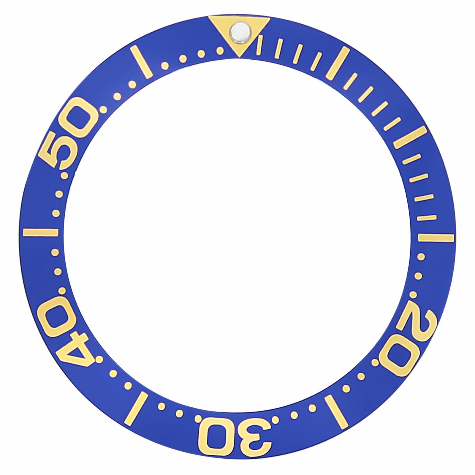 Ewatchparts Bezel Insert Compatible With Invicta 8928 Pro Diver Blue Large Number Gold Font