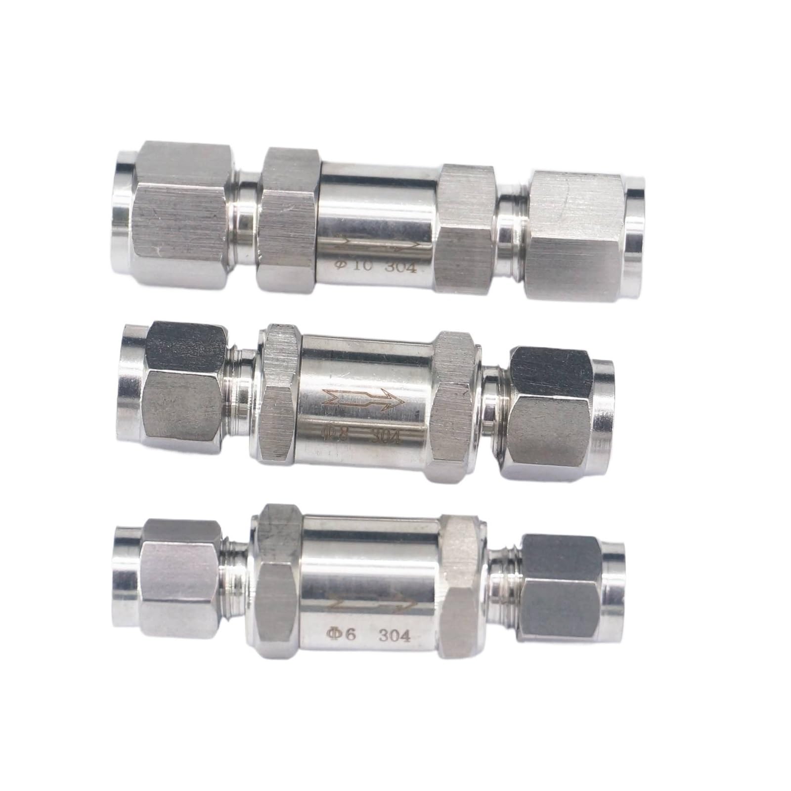 Válvula check de 16mm acero inoxidable 304 antirretorno tubo 1