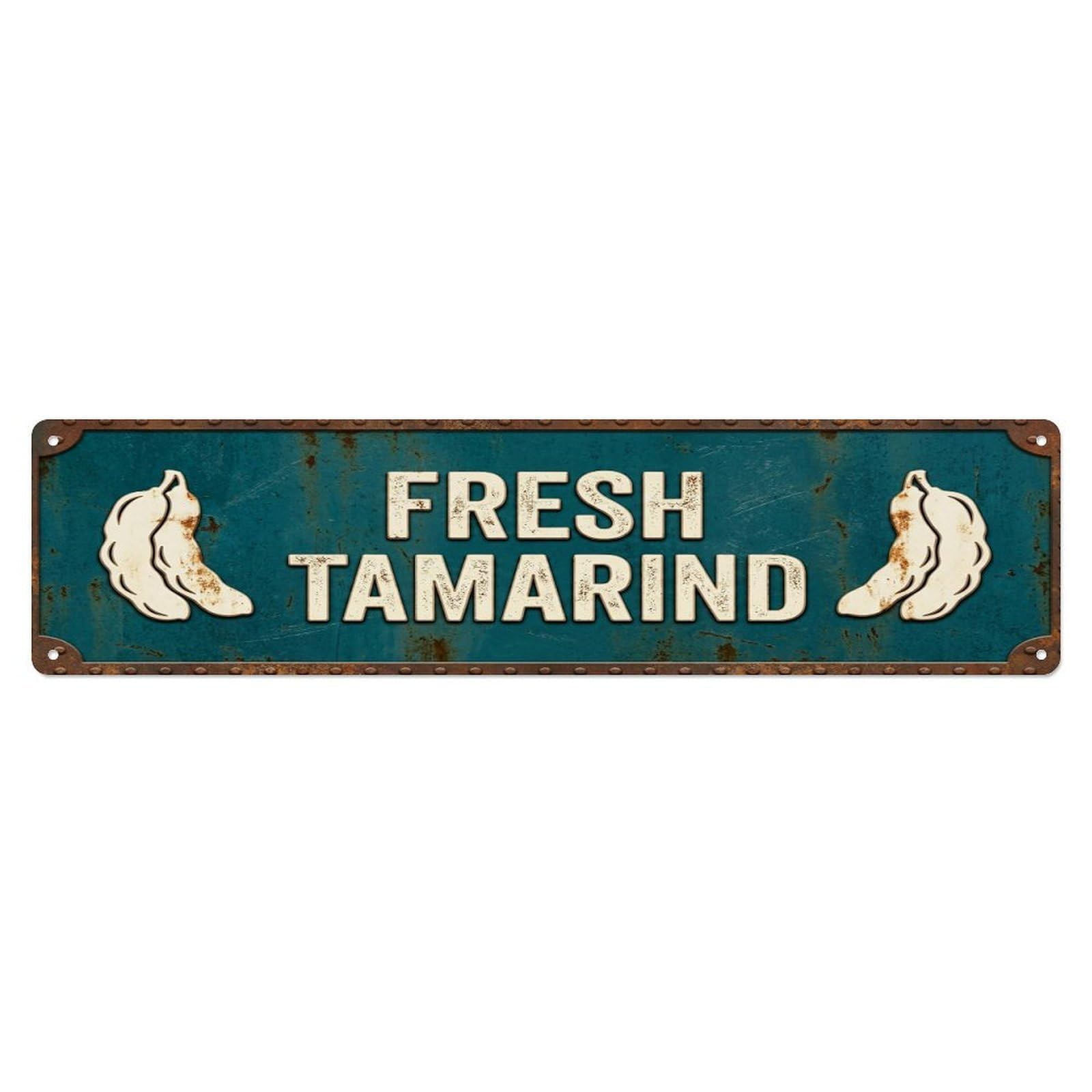 FRESH TAMARIND Vintage Fruit Rustic Farmhouse Metal Tin Sign