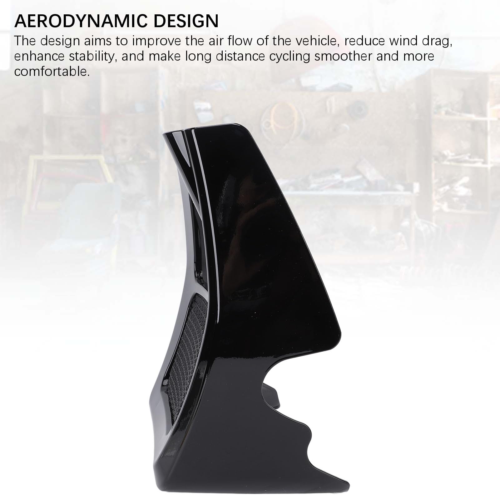 Cocoarm Motorrad Kinnspoiler, Kühlergrill mit Stahlgitter aus ABS for Motorrad