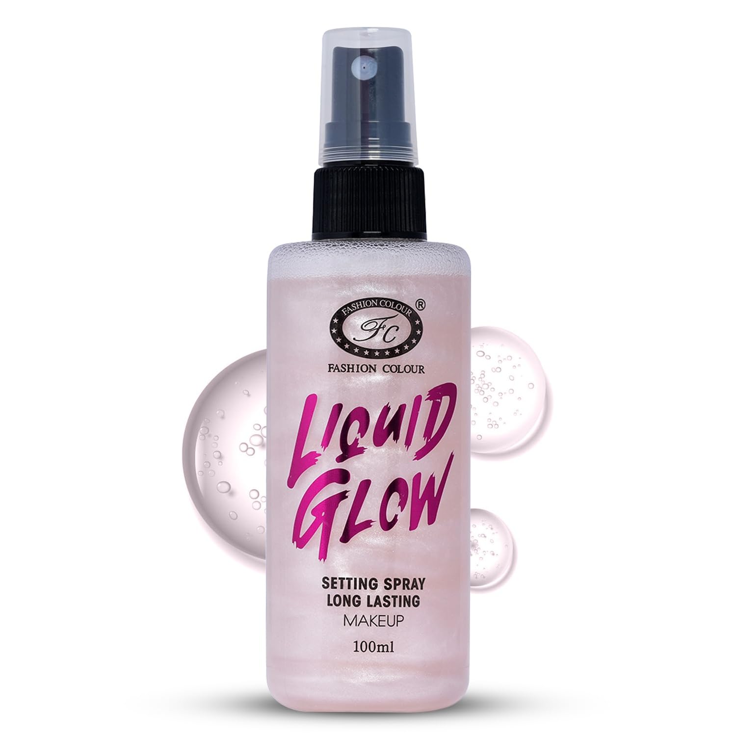 Liquid Glow Setting Spray For Makeup Long Lasting | Radiant Finish | All-Day Long-Lasting for All Skin Types | Travel Size (100ml) | Rose