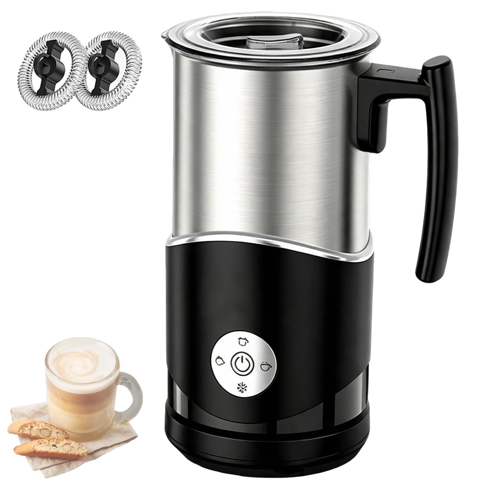 Espumador de Leche 4-en-1, Espumador de Leche Caliente/Fría 500W