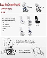 Vista 2 de ATIE 3900 Sport P39 Limpiador de piscina de doble cámara multiusos SuperBag 39-310 con cremallera Enlosure Reemplazo compatible con 3900 Sport y P39