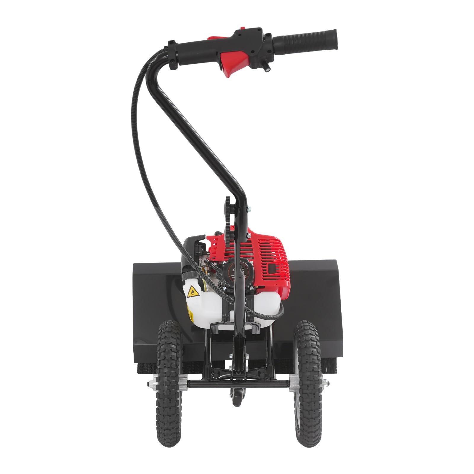 Barrendero de gasolina 2 tiempos 43 CC barredora manual 8500 RPM altura de mango ajustable escoba fresa para nieve, para césped artificial, pista de nieve, acera