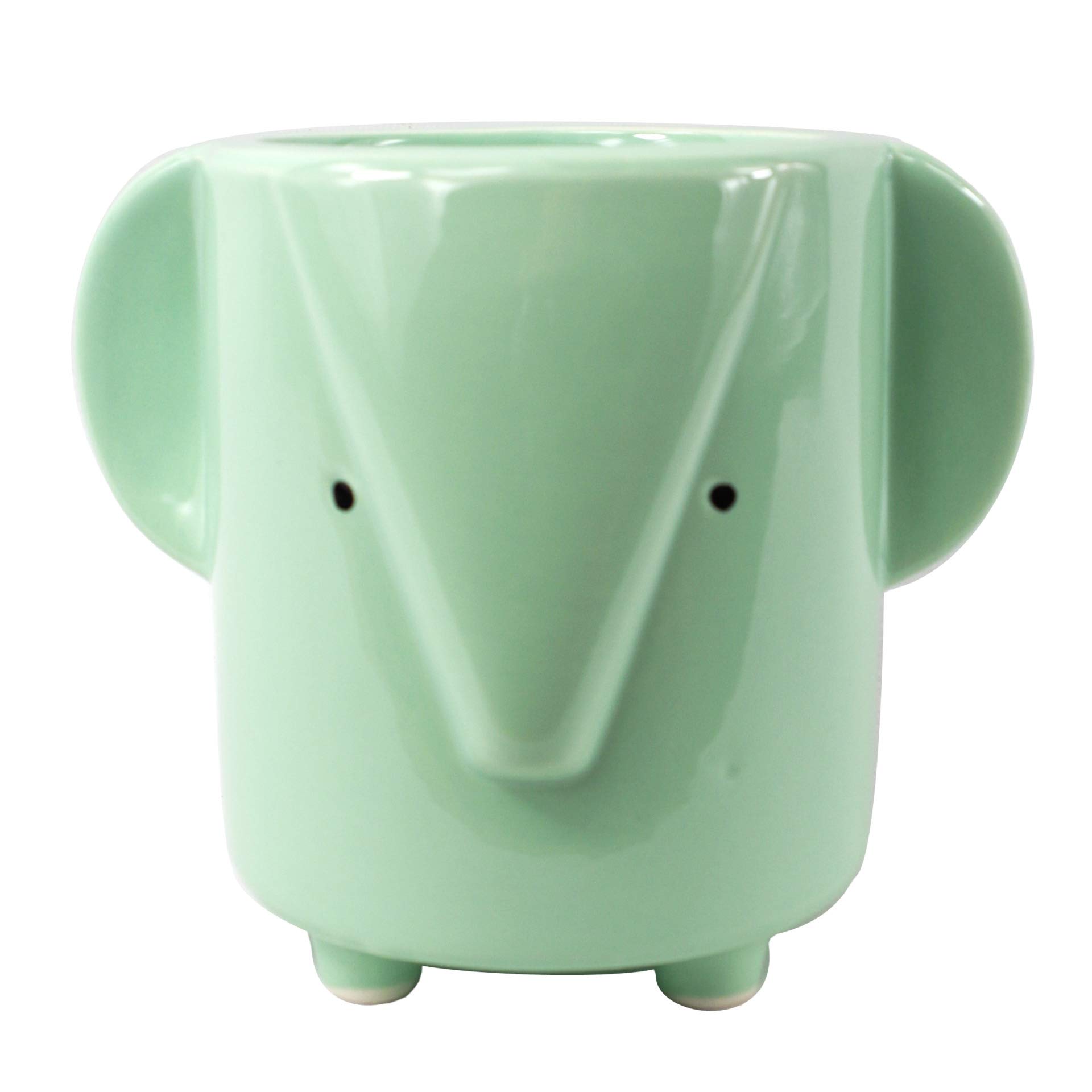 Leaf Ceramic Animal Planters, Elephant, 13cm
