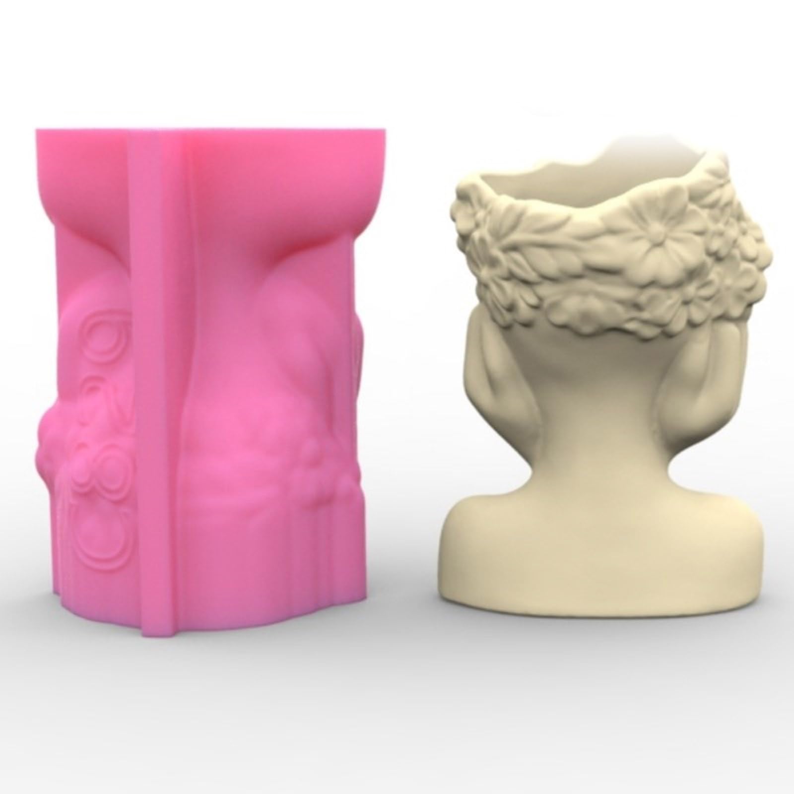 Forma de figura artística, florero, forma artística de la figura humana, maceta de silicona, maceta para la fabricación hecha a mano de los amantes de las formas de macetas