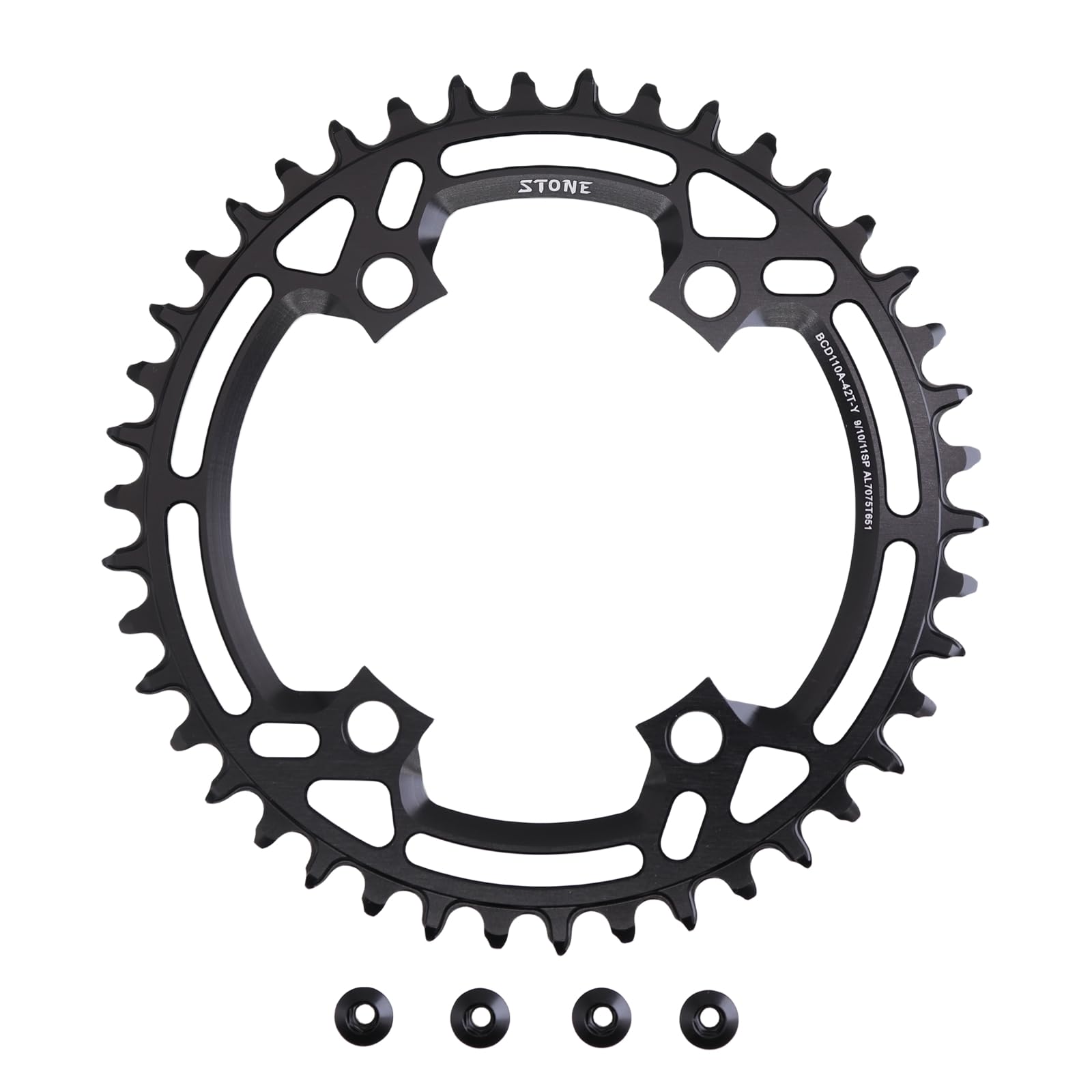 Amazon.com : DJC Stone Chainring 110BCD for Sram Apex 4 Bolts