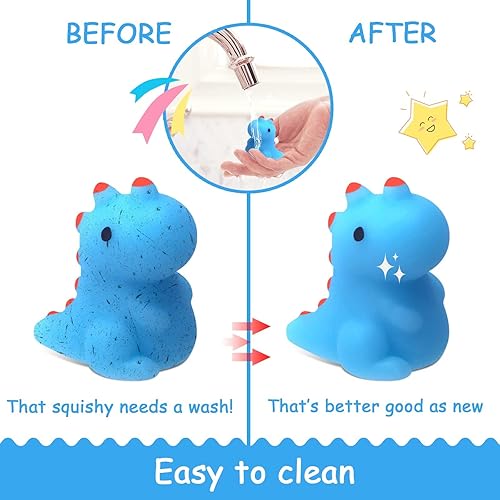 Miniatura 2 de POKONBOY 30 juguetes esponjosos Mochi, mini dinosaurio unicornio Squishy alivio del estrés, recuerdos de fiesta para niños, premios de aula, cesta