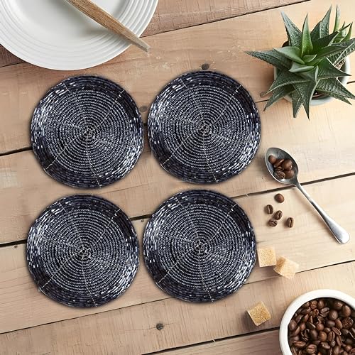 Dessous de verre en perles rustiques pour décoration de mariage - 7