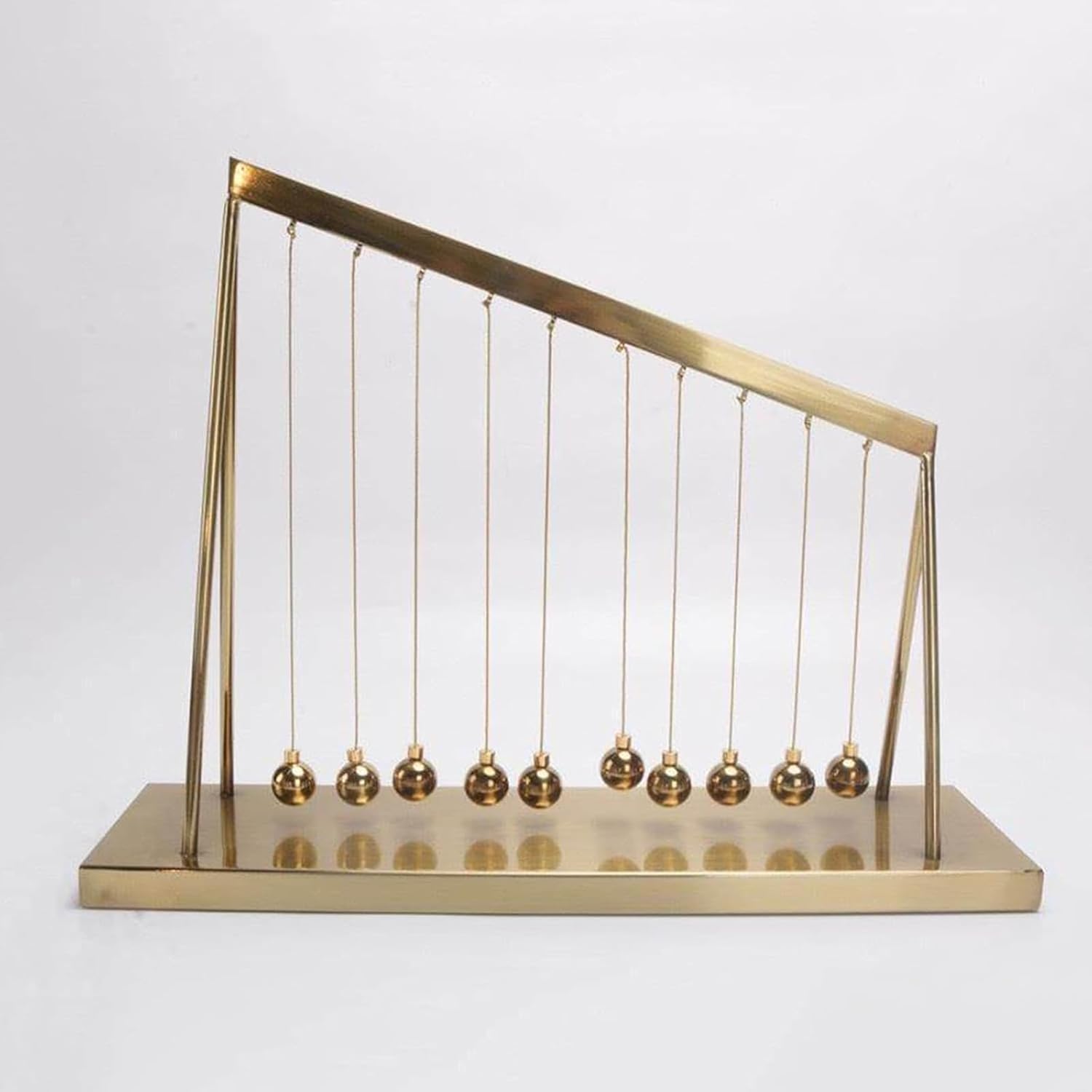 Newton's Berceau Pendule, boule d'équilibre de bureau ornement avec 10 boules en métal, démonstrateur physique pour bureau, chambre à coucher, salon