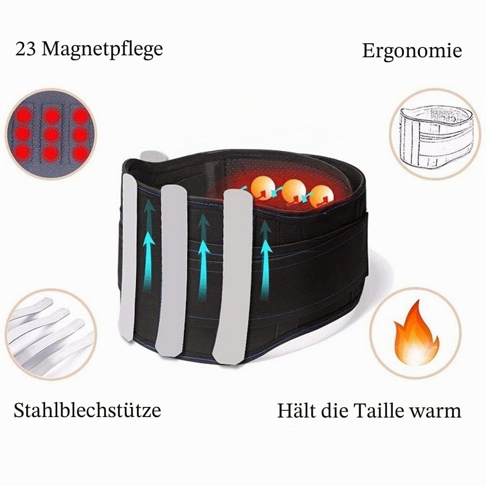 Magnetfeldtherapie Rückenbandage Unterstützung Zum Chronischer Schmerz, Ischias, Krämpfe, Nerv Und Herniert Oder Slipped Disc Zum Schmerzen Linderung (Size : XL)