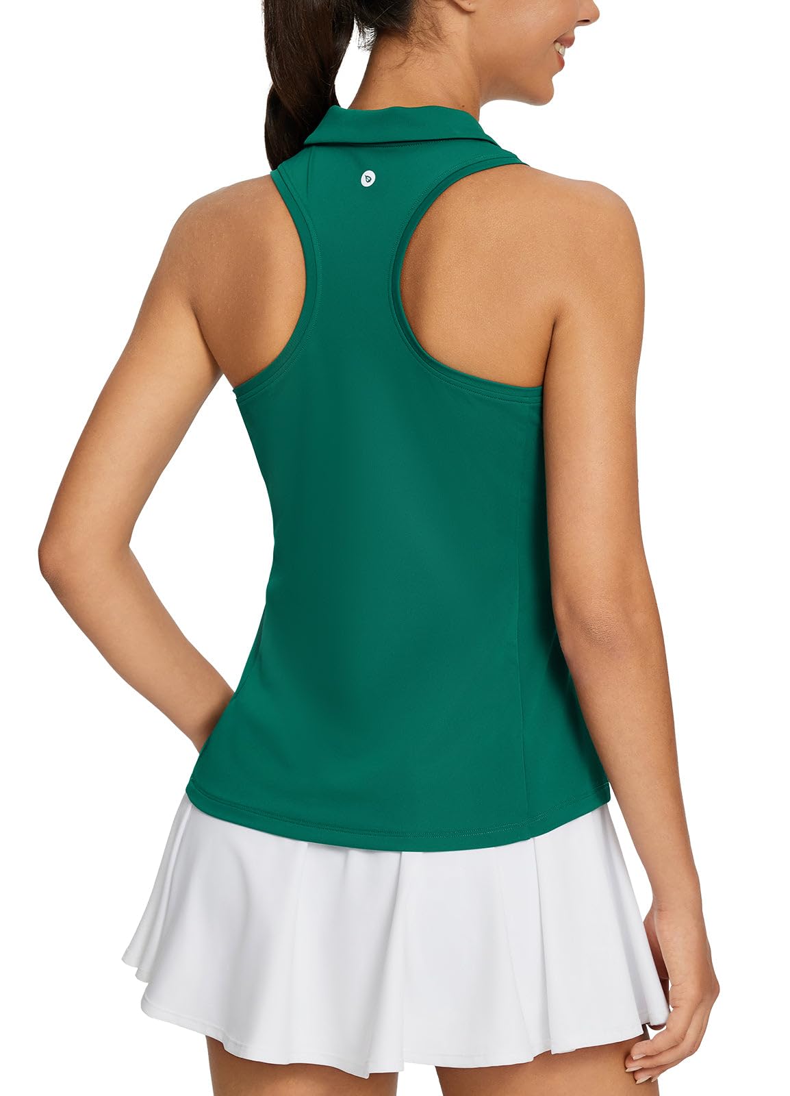 baleaf Golf Shirts for Woman Sleeveless Tennis Tank Tops V-Neck Racerback Polo Collar UPF