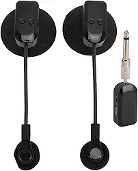 Microfone de Flauta Sem Fio 2.4G, Microfone de Instrumento de Rotação de 360 graus para Saxofone de Violino de Flauta, Microfone de Captação de Instrumentos Musicais para Estúdio