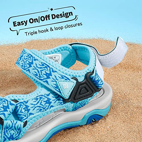 Dream Pairs Unisex-Child 170892-K Outdoor Summer Sandal Baby Blue-2-5 Big Kid #TOP3