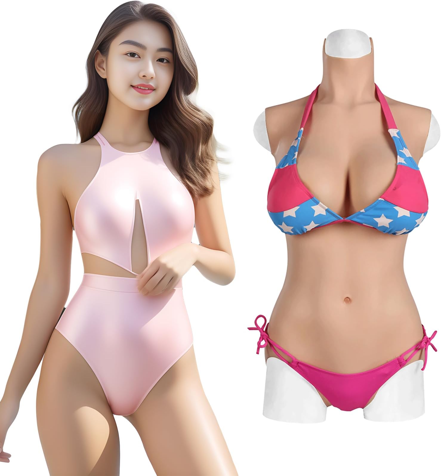 3th Genertation Silicone Bodysuit E Cup Realistic Breastplate Crossdressing Apparel Male to Female Crossdresser