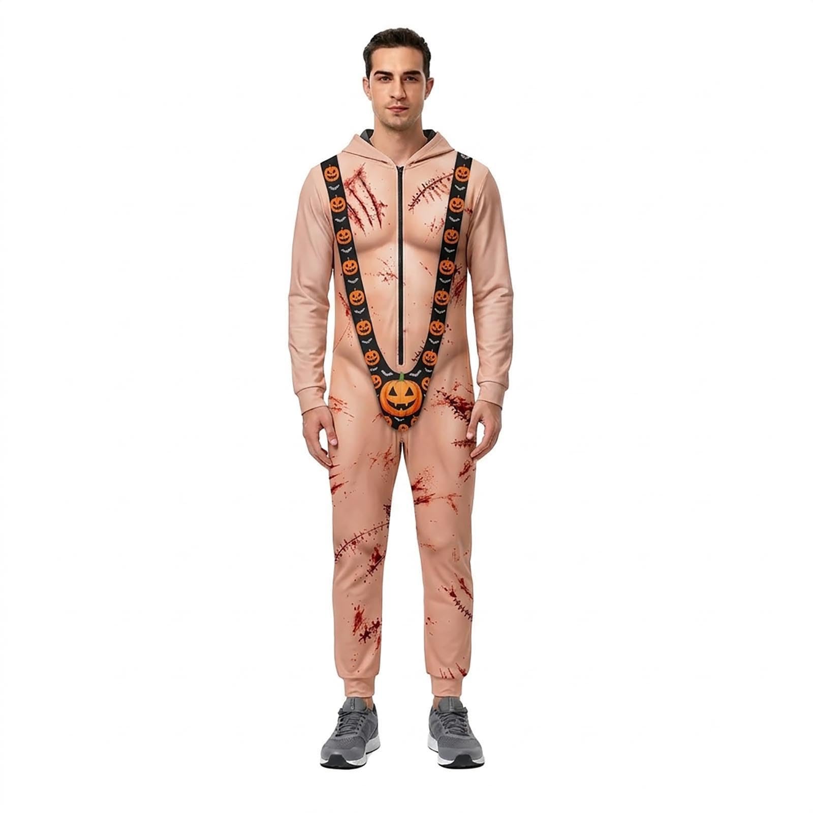 Halloween Onesie Adult Men, Men'S Halloween Costume Funny 3D Print Borat