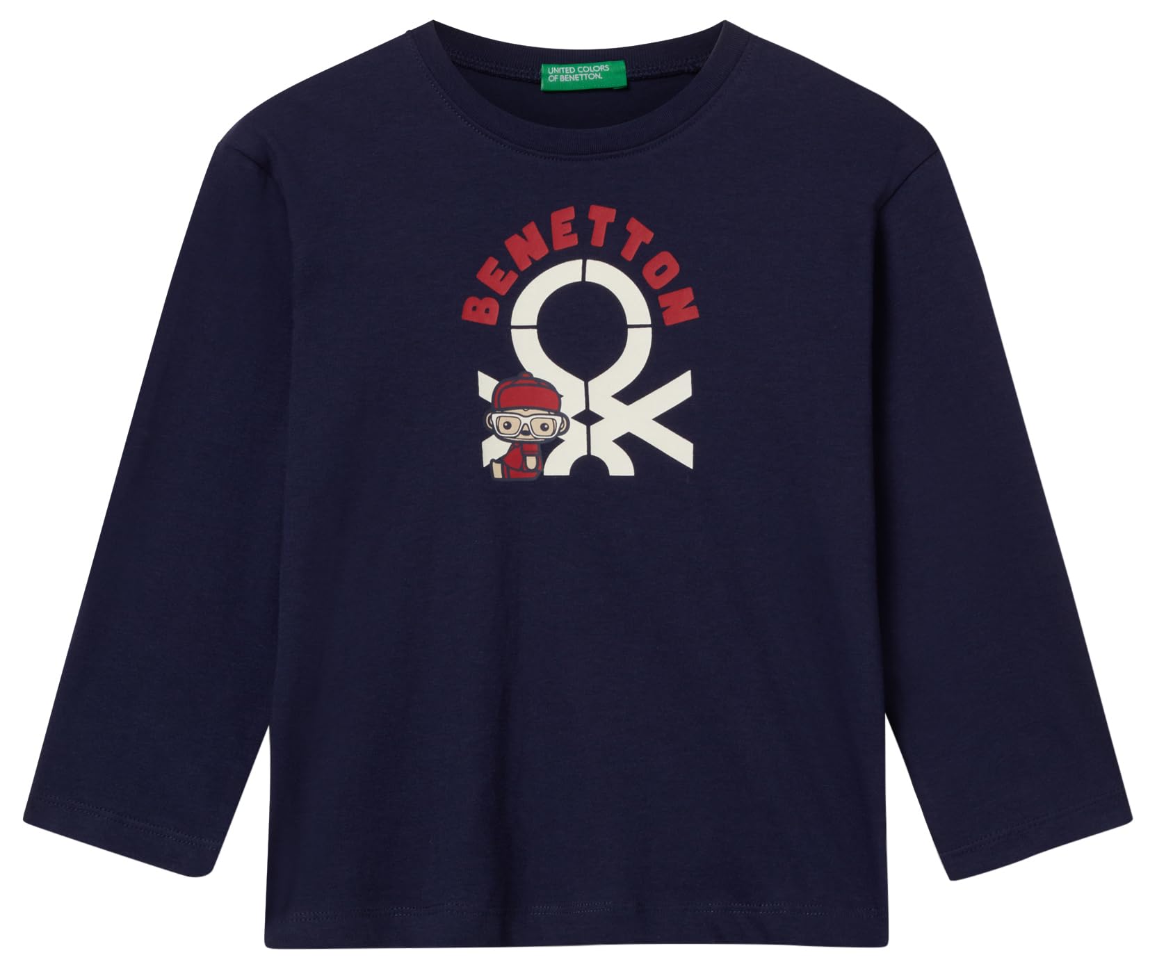 T-shirt à Manches Longues en Coton Organique Bleu pour Garçon - 5 Ans