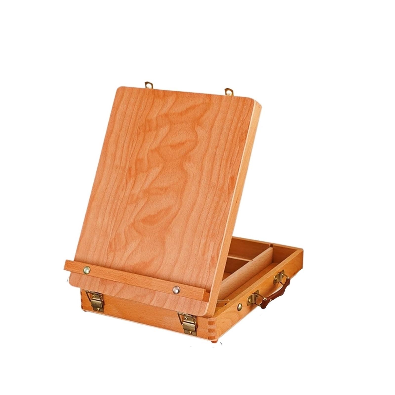 ASerZenith Painting Box Sketching Portable Artist Wooden Easel For Painting With Drawer Table Box Portable Desktop Suitcase Drawing Hardware Art Supplies,Color 1
