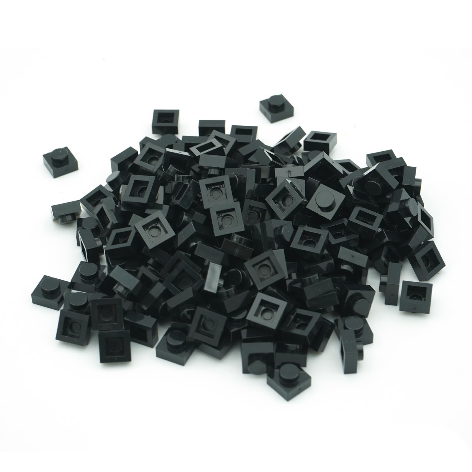 PIPART Pixel Bricks Mosaic Art Pieces Compatble with Major Brands, 1x1 Plate 1000 Pieces 3024 Brick (26 Black)