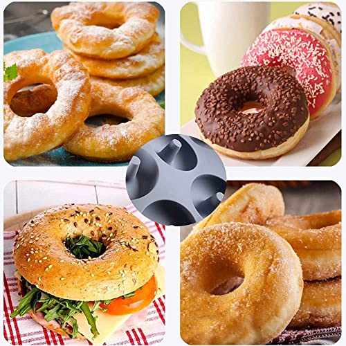 Large Silicone Doughnut Mould 6 Cavity Mold Non-Stick Doughnut Tray Donut Pan Baking Mould Bakeware Baking Mould Tray for Muffins or Cupcakes Bakeware - Image 3