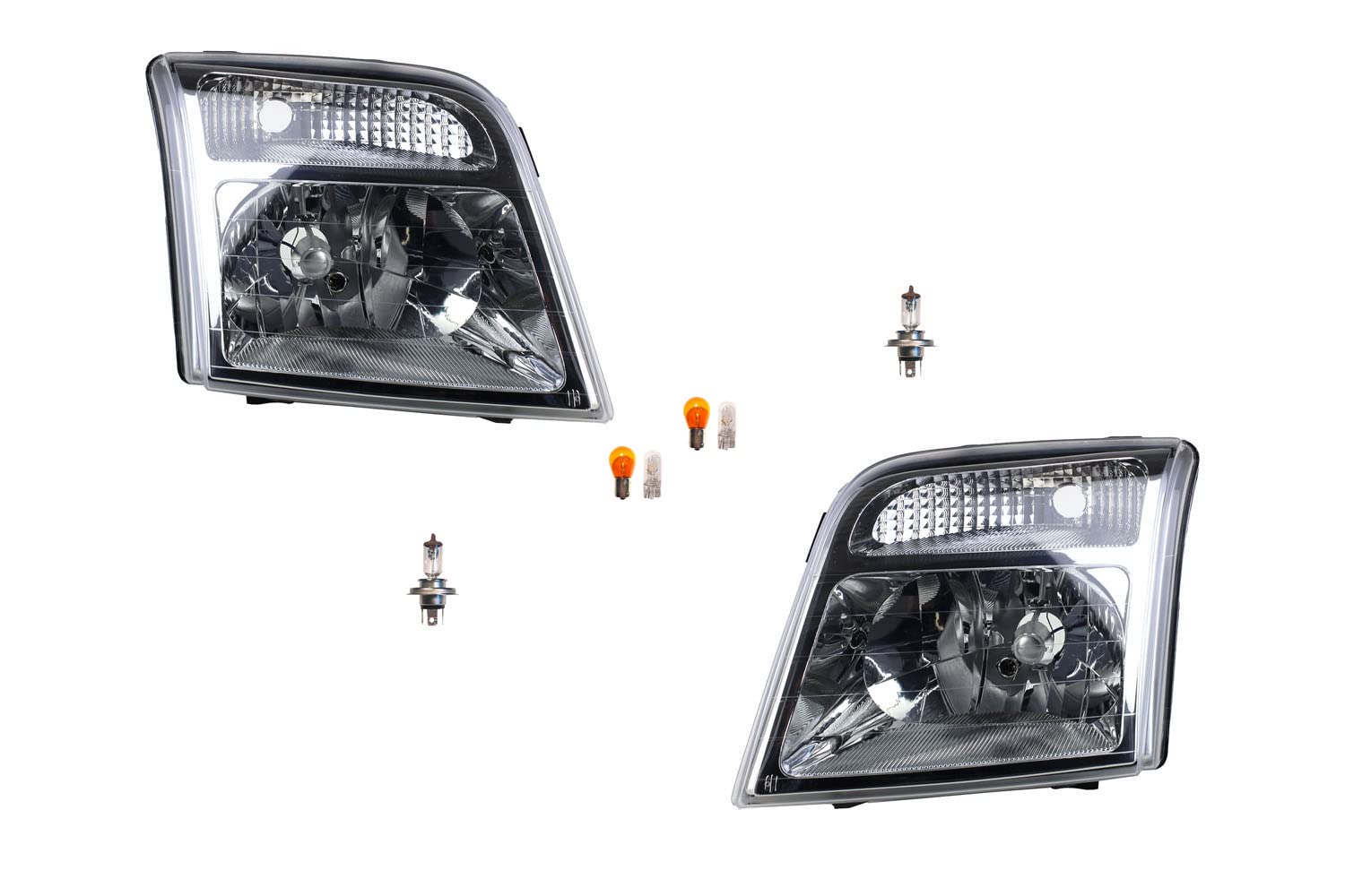 Scheinwerfer Links Für Ford Transit 06 Ab 07/06 - Komplettset Mit Leuchtmitteln