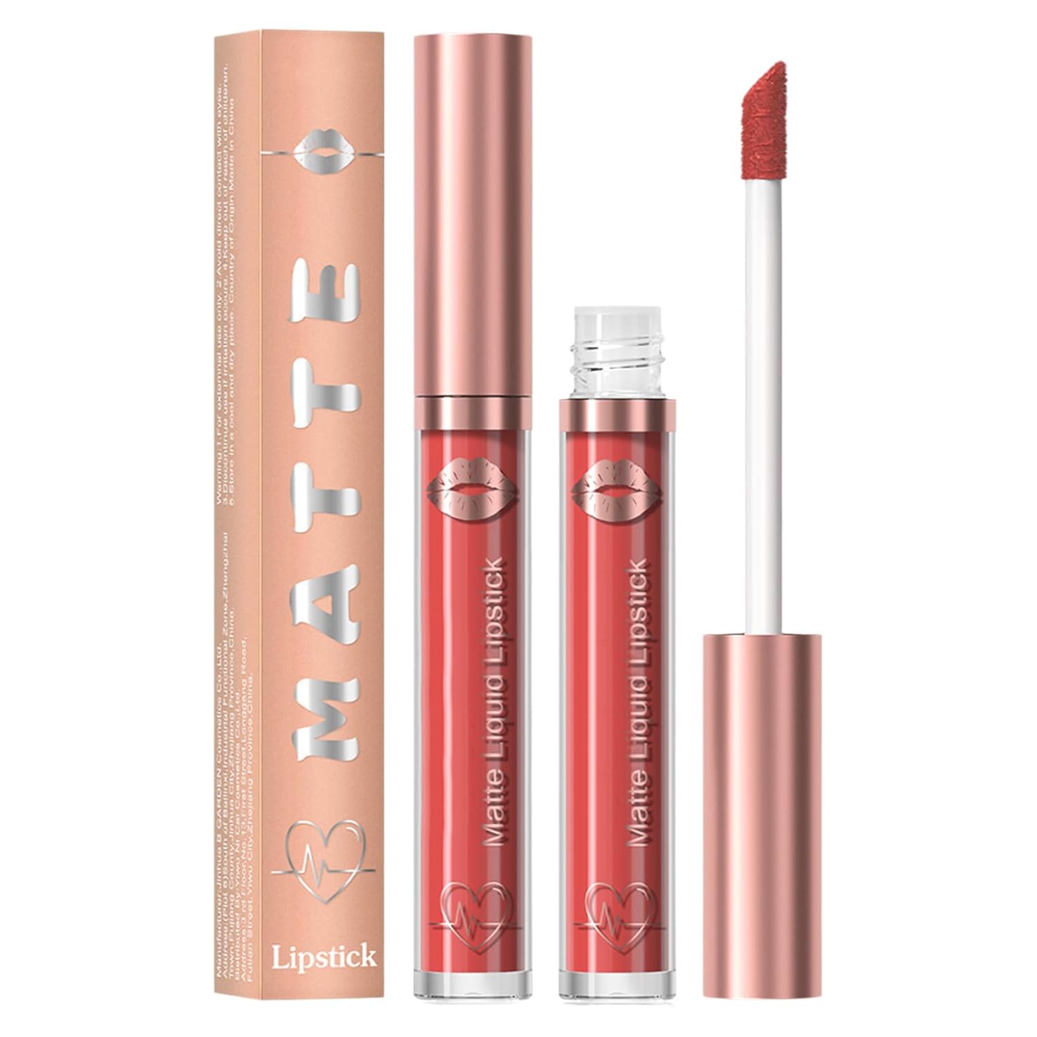 Hansber Long-Wear Matte Lip Gloss Waterproof Non-Sticky Formula Rich Pigment for Party Holiday Type 08 One Size