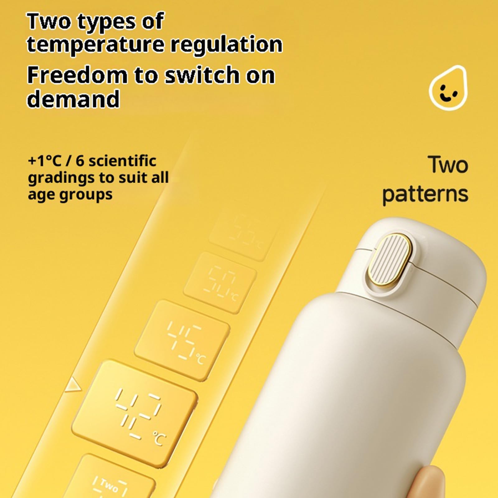 Chauffe-biberon en acier inoxydable de qualité alimentaire, contrôle de la température intérieure, 500 ml, grande capacité pour voyage, voyage, chauffe-biberon pour bébé