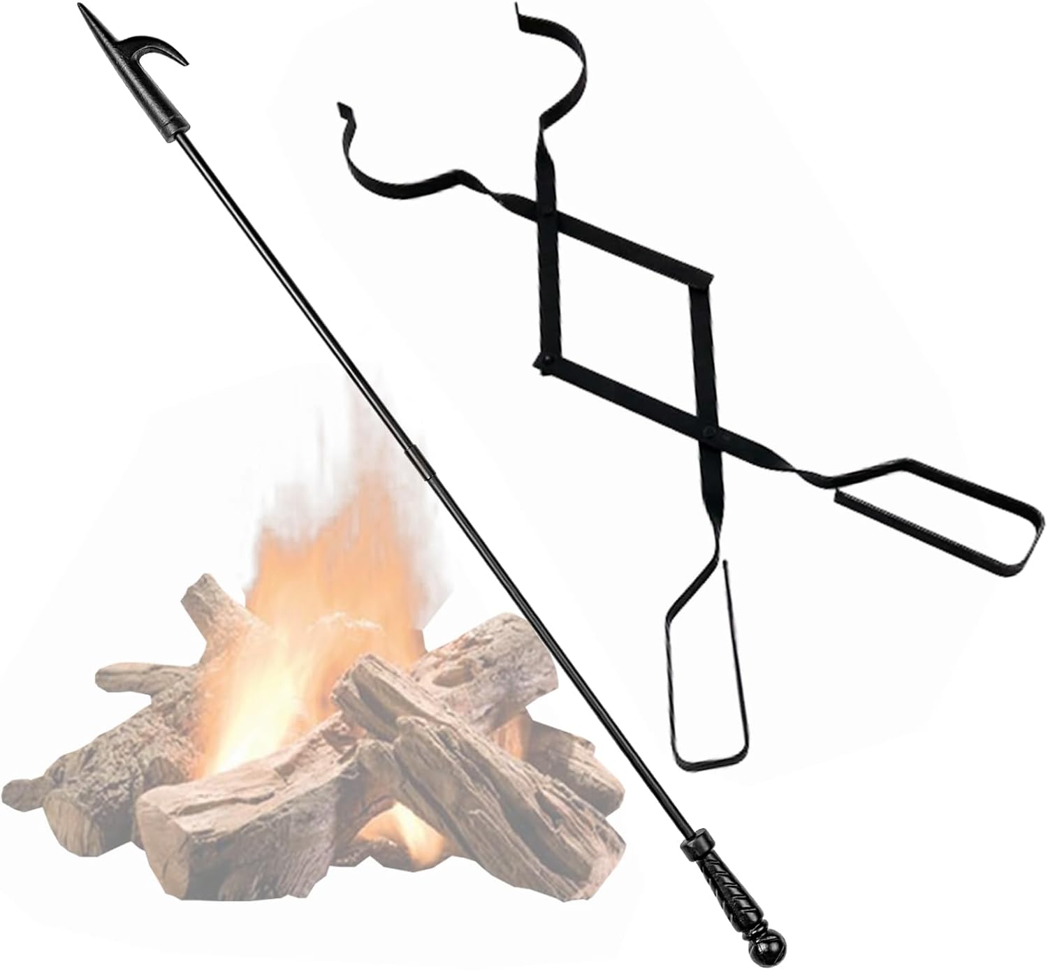 Heavy Duty 32 inch Long Fireplace Fire Pit Poker Stick and